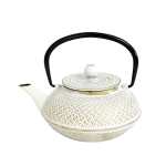 Iron Teapot White And Gold 800ML