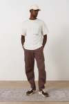 Barrel Leg Cargo Pants - 38 Brown