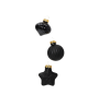 Bauble Onion And Star Shape 11 5CM - Black