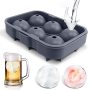 Round Ice Cube Mold Whiskey Ice Mold Silicone Ice Cube Tray Sphere Ice Ball Maker