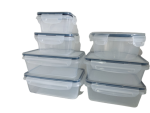 - 7 Piece Airtight Plastic Food Storage Container Set