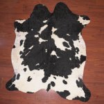 Aa Grade Cow Hide 1075 Black white L - Large Black white Panelled