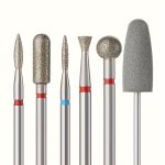6PCS/SET Diamond Sand Nail Files Drill Cuticle Polishing Bit Nail Grinding Head Electric Manicure Set For Removing Acrylic Nails