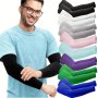 4PAIRS Cooling Uv Protection Colorful Arm Sleeves For Men Women Outdoor Sports Fishing Golf