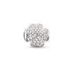 Silver White Zirconia Karma Bead