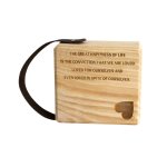 Wooden Doorstop - The Great Happiness