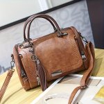 Vintage Crossbody Boston Bag Retro Top Handle Shoulder Bag Women's Casual Handbag & Purse