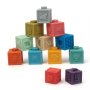 Silicone Toy Blocks 12 Pieces - Sensory Textures / Animals / Fruits / Numbers
