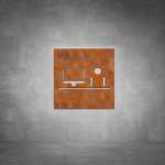 Office Sign D02 - Rust - Powder Coated Aluminum