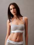 Calvin Klein Lightly Lined Bandeau In Grey - Grey XL