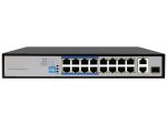 16 Port Fast Ethernet Ai Poe Switch 2GE 1SFP Uplink