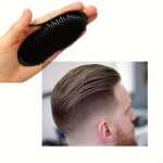 2-IN-1 Silicone Scalp Massager & Beard Comb - Portable Oval Palm-sized Hair Care Brush For Enhanced Skin Elasticity & Fat Burnin