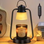 Candle Warmer Lamp With Timer Dimmer - Electric Wax Melt Warmer Lamp For Jar Candles Vintage Candle Lamp Warmer With 2 Bulbs Hou
