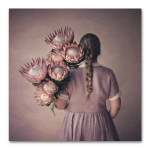 Protea Girl 1 Art Print - 60 X 60CM No Frame Print Only