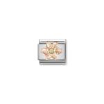 Rose Gold Daffodil With Cz Link