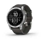 Garmin Fenix 7- Silver With Graphite Band