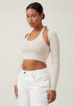 Cotton On Fitted Summer Shrug Set - Stone