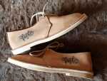 Ladies One Hole Genuine Leather Vellie - Engraved 8