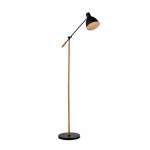 Tai Metal And Wood Floor Lamp Black White - White