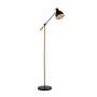 Tai Metal And Wood Floor Lamp Black White - White