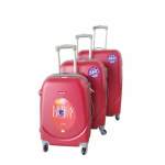 Apple Smte 3 Piece Lightweight Luggage Set Green Red With Keychain