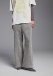 Wide Denim Joggers - Grey