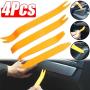 4PCS Car Panel Removal & Installation Tool Set - Fit Durable Abs Plastic Yellow - Auto Interior Door Clip Trim Dash Repair Kit