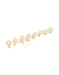 Goldair Gold Diamante Pearl Floral Clip On Earrings 4-PACK