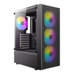Antec AX27 Rgb Elite Mid Tower Atx Tempered Glass 4X Rgb Fans USB 3.0 – New
