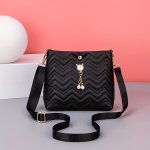 Wave Quilted Bucket Bag Trendy MINI Crossbody Bag Women's Shoulder Handbag & Purse