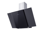 90CM 45 Degree Extractor - Black Glass & Black Steel