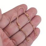 10PCS Stainless Steel Earring Extension Chains Diy Earring Materials Ear Pendant Tassel Chain Jewelry Accessories