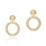 Orb Circle Donut Earrings - 18KT Yellow Gold Vermeil