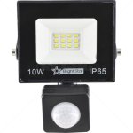 10 Watt LED Floodlight With Sensor 6000K 500 Lumins 30S Timer