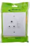 Eurolux Socket 4X4 1X3PIN White Crabtree