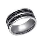 C1028-C22793 - Men's Stainless Steel Band Ring - Size 9