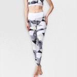 Ladies White And Grey Prism Yoga Leggings - XL