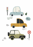 Three Cars - Wall Art Print - A1