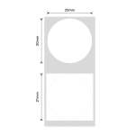 NB218 - - B1 B21 B3S B4 - 21X21MM - 300 White Round Labels