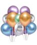 Vibrant Party Decor: 2 Packs Of 6 Metallic Full Color Mixed Balloons
