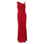 Red Lurex Twisted Maxi Dress