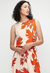 Edit Printed Sleeveless Shell - Red Leaf Silhouette