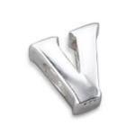 A3 - 925 Sterling Silver Letters Or Initials European Charm Beads From A-z - V - Available On 7-14 Day Back Order
