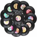 Funny Retro Record Coasters For Drinks With Vinyl Player Holder For Music Lovers Set Of 6 Conversation Piece Sayings Drink Coast
