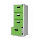 4-DRAW Steel Filing Cabinet Green Grey