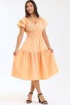 Ladies Smocked Waist Midaxi Dress