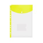 Kenzil Punched Top Load Carry Folder Yellow