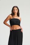 Canggu Crop Bandeau - Black - Black