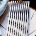 10 20PCS Advanced Reusable Metal Stainless Steel Chopsticks Restaurant Safe Dishwasher Cleaning Lightweight And Easy To Use Meta