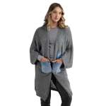 Pocket Detail Coatigan - Grey Free